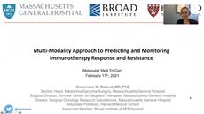 Multi-modality approach to predicting and monitoring immunotherapy response and resistance