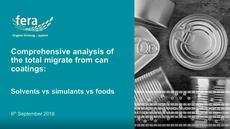 Analyzing Food Contact Materials: Comprehensive Analysis of the Total Migrate from Can Coatings